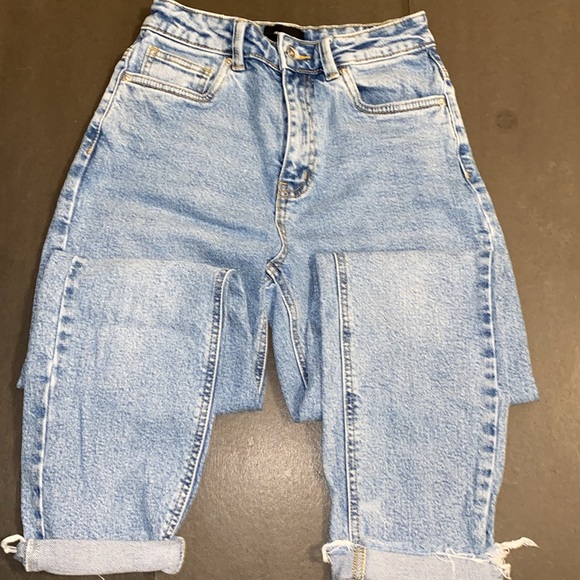 Vero Moda Denim 25/32 High Rise Crop Ankle Washout Distress Jeans - Picture 5 of 14